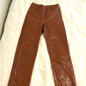 Aritzia Wilfred High Waisted Vegan Leather Pant Size 4